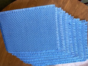 (7) Large blue woven placemats