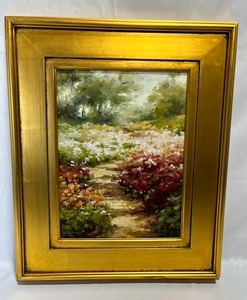 lot 12 image: Beautiful Flower Path Art Signed by Dicarros (20 x 24.25)