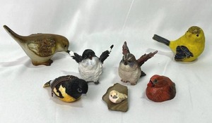 lot 58 image: Vintage Bird Figurine Lot (Yellow is 2.75 Tall)