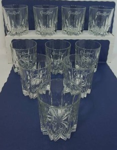 Vintage Collectible Etched Crown Royal Starburst Crystal Old Fashioned Whiskey Rocks Low-Ball Glass Italy...