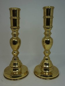 Vintage Collectible Brass Torch-Style Weighted Vase Light Candle Holder 20 Inch Tall with 8 Inch Base