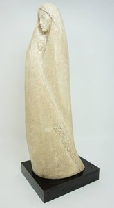Vintage Statue 1982 Acoma Austin Production Native American Woman & Child Life Spirit 26 Sculpture on Black Base...