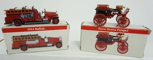 Collectible Readers Digest Mail Away Premium High Speed Diecast 164 Scale Toy Car 1924 Buffalo Model Truck, 1908 Horse Drawn Pumper Both with Original Box