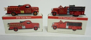 Collectible Readers Digest Mail Away Premium High Speed Diecast 164 Scale Toy Car Truck 1939 Ward LaFrance and 1948 Task Master Both with Original Box...