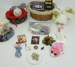 Bradbury Cherrywood Handled Basket, Home DeCor Kitchen Drawer Etc.