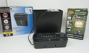 Shredder Essentials 6 Sheet Cross-Cut Paper Shredder, Propane Lantern NIB