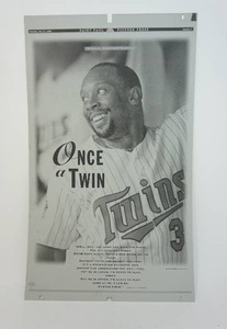 Kirby Puckett Printers Plate...