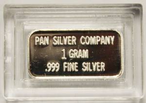 One Gram Bar Of .999 Fine Silver