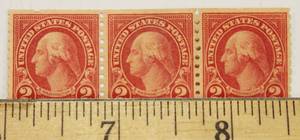 1894  2 Cents U.S. Postage George Washington Three Attached Stamps Rare Find
