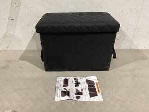 Black Storage Ottoman