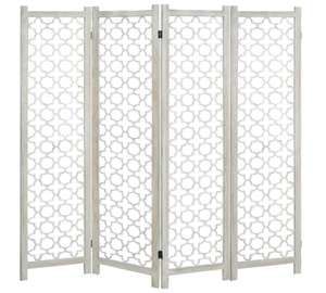 4 Panels Room Dividers 5.6Ft Privacy Screen Wood Room Dividers