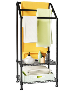 FUTASSI 3 Tiers Free-Standing Towel Rack, 51.2 Portable and Adjustable Metal Bathroom Storage Organizer