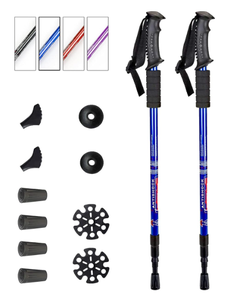 Trekking Poles Shock Absorbing Adjustable Hiking or Walking Sticks