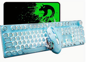 Retro Typewriter Keyboard And Mouse,Retro Vintage Mechanical Gaming Keyboard