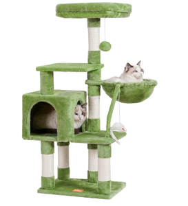 Heybly Cat Tree with Toy, Cat Tower condo for Indoor Cats