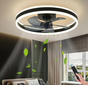 AHAWILL Fandelier Ceiling Fans with Lights and Remote,Modern Flush Mount Ceiling Fan