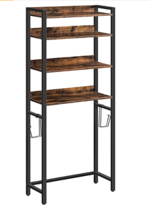 MAHANCRIS Over The Toilet Storage Rack, 4 Tier Bathroom Organizer Over Toilet