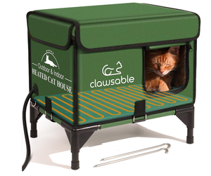 Clawsable Indestructible Heated Cat House for Outdoor Cats in Winter