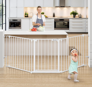 COMOMY 30-80 Extra Wide Baby Gate, Dog Gate for House Stairs Doorways Fireplace