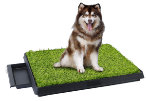Grass Pee Potty Pad for Dog, Moclever Dog Grass Pad Tray with Drawer, 25x20inch