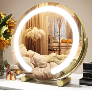ROLOVE Gold Vanity Mirror, 12 Inch Makeup Mirror with Lights, Large Lighted Vanity Mirror