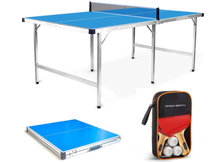 PRO-SPIN Midsize Ping Pong Table Set  OutdoorIndoor, Weatherproof