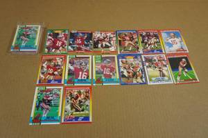 lot 199 image: Assorted Football Cards - Joe Montana & Jerry Rice