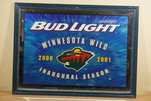 lot 205 image: Minnesota Wild 2000-2001 Inaugural Season Bar Mirror