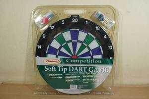 lot 218 image: Halex Soft Tip Dart Board with 6 Darts