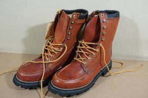 lot 290 image: Mens Leather Work Boots  -Size 8