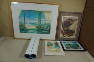 lot 307 image: 5 Tropical Themed Prints