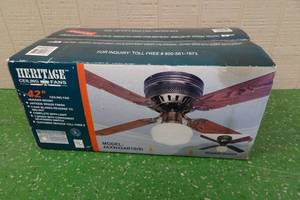 lot 342 image: Heritage 42 Ceiling Fan with Light