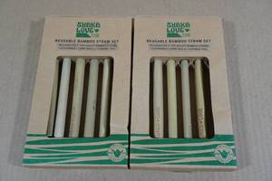 lot 81 image: 2 Shaka Love Reusable Bamboo Straw Sets