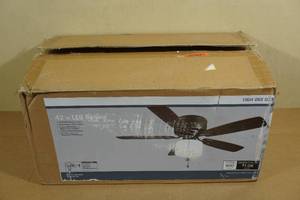 lot 105 image: Bellina 42 in. Oil-Rubbed Bronze Ceiling Fan with LED Light Kit
