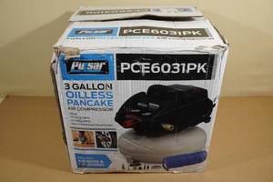 lot 107 image: Pulsar 3 Gallon Oilless Pancake Air Compressor