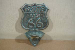 lot 134 image: Route 66 Cast Iron Bottle Opener