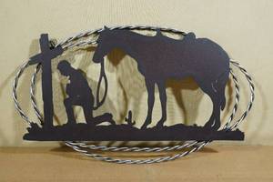 lot 137 image: Western Style Laser Cut Metal Sign
