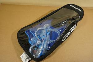 lot 166 image: Cressi Adult Palau Fin Snorkel Set -Size LXL, Blue