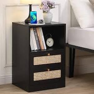 lot 309 image: Yoobure Nightstand with Charging Station - NO Hardware