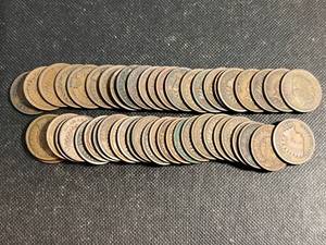 ROLL OF 50 US INDIAN HEAD CENTS
