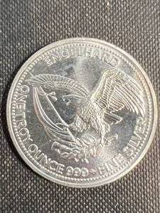1 TROY OZ .999 FINE SILVER 1985 AMERICAN PROSPECTOR ROUND
