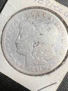 1891-CC US MORGAN SILVER DOLLAR