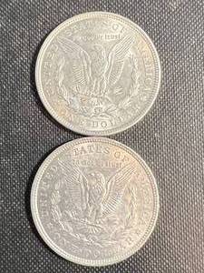 2 US MORGAN SILVER DOLLARS BOTH 1921