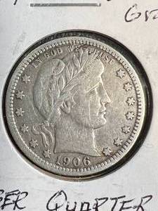 1906 US BARBER QUARTER