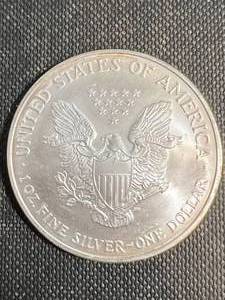 2007 AMERICAN SILVER EAGLE 1 TROY OZ .999 FINE SILVER