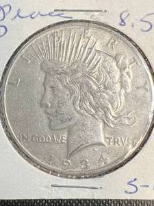 1934-D US PEACE SILVER DOLLAR