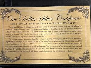 1957 US $1 BLUE SEAL SILVER CERTIFICATE