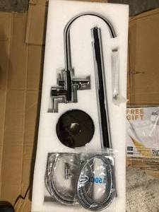 AKDY 1-Handle Freestanding Floor Mount Roman Tub Faucet Bathtub Filler with Hand Shower in Chrome