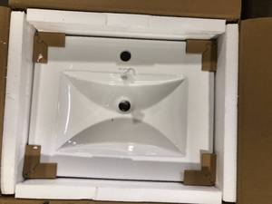 Swiss Madison 24 in. Ceramic Single Faucet Hole Vanity Top in White with White Basin customer return review pictures