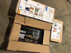 Lot of assorted HDX Shelf storage units various models and conditions customer returns review pictures